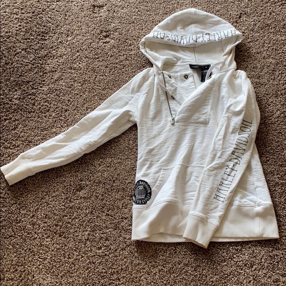 Harley Davidson Zip Up Henley Hoodie